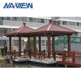 Cina PVDF Coating Metal Roof Gazebo Patio Taman Gazebo Perumahan Dengan Sisi pabrik