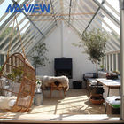 Glass Garden Greenhouse White Sunroom Disesuaikan Untuk Hunian pemasok