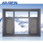 Aluminium Frame Sound Proof Casement Window Desain Harga Murah pemasok