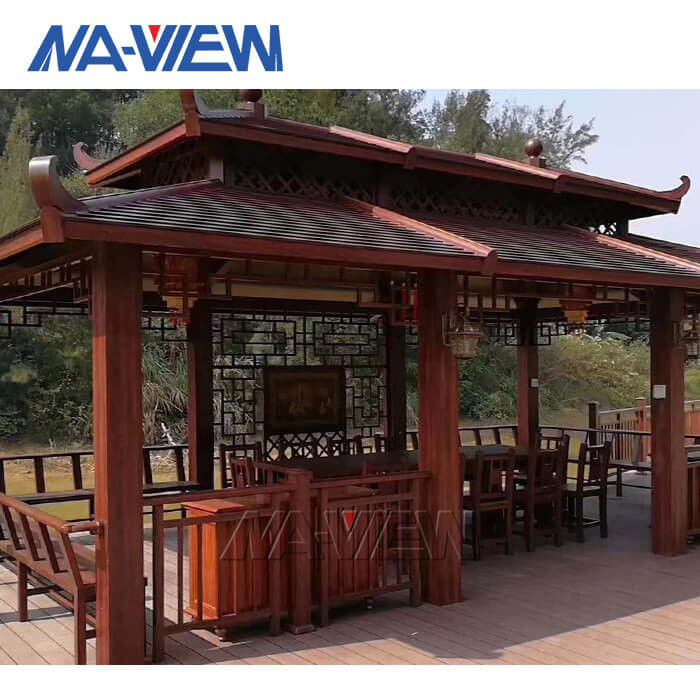 Halaman Belakang Gazebo Prefabrikasi Balkon Kreasi Prefab Pavilion Kit pemasok
