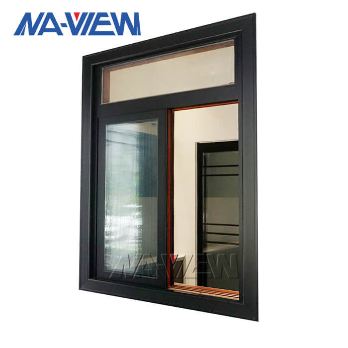 Harga Perumahan Guangdong NAVIEW Thermal Break Low-E Glass Aluminium Sliding Window With Screen pemasok