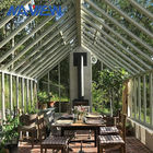 Glass Garden Greenhouse White Sunroom Disesuaikan Untuk Hunian pemasok